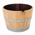 Upcycled Wooden Wine Barrel Planter – 70 cm Diameter | Rustic Garden Planter